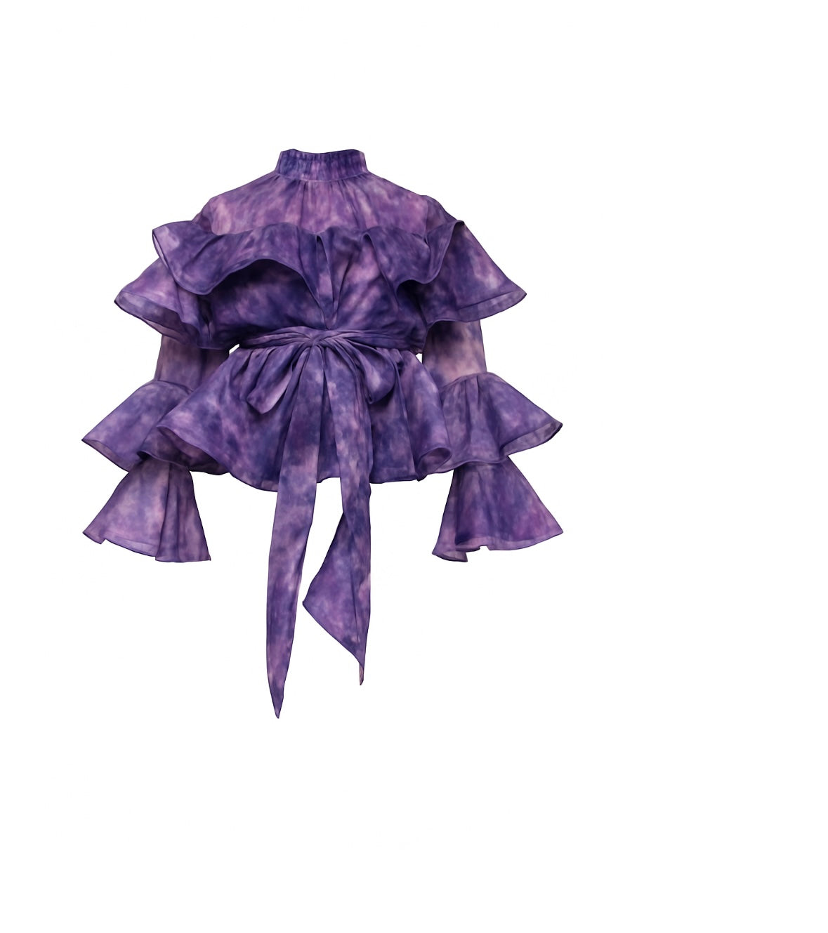 Amethyst Ruffle Statement Blouse
