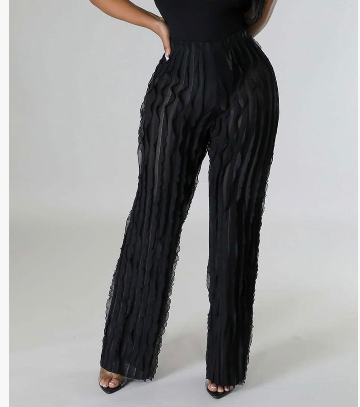 The Sheer Ruffle Pant