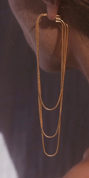 Gold Tasseled Earrings